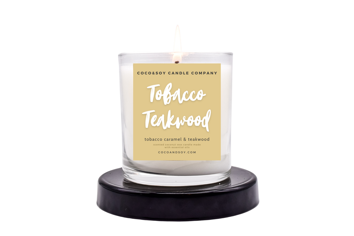 Tobacco Teakwood Wax Melt & Candles – CocoandSoy Candle Company