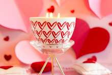 Load image into Gallery viewer, Sweetheart Jar Three Wick Candle: Red Hearts Jar