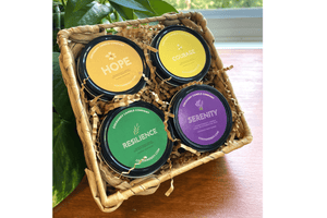Four Travel Tin Bundle: Moments of Grace Aromatherapy Candles (10% Donated)