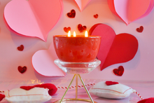 Load image into Gallery viewer, Sweetheart Jar Three Wick Candle: Solid Red Jar