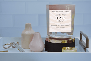 Dear Daughter Thank You Iridescent Blush Two Wick Candle