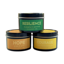 Load image into Gallery viewer, Four Travel Tin Bundle: Moments of Grace Aromatherapy Candles (10% Donated)